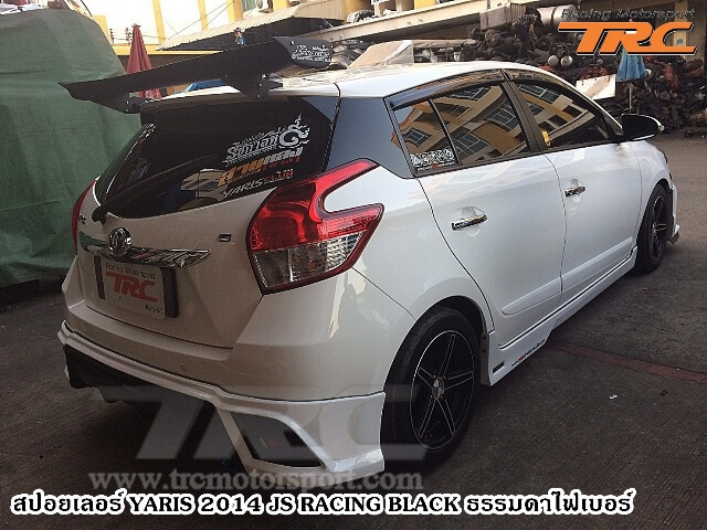 สปอยเลอร์ YARIS 2014 JS RACING BLACK ธรรมดาไฟเบอร์